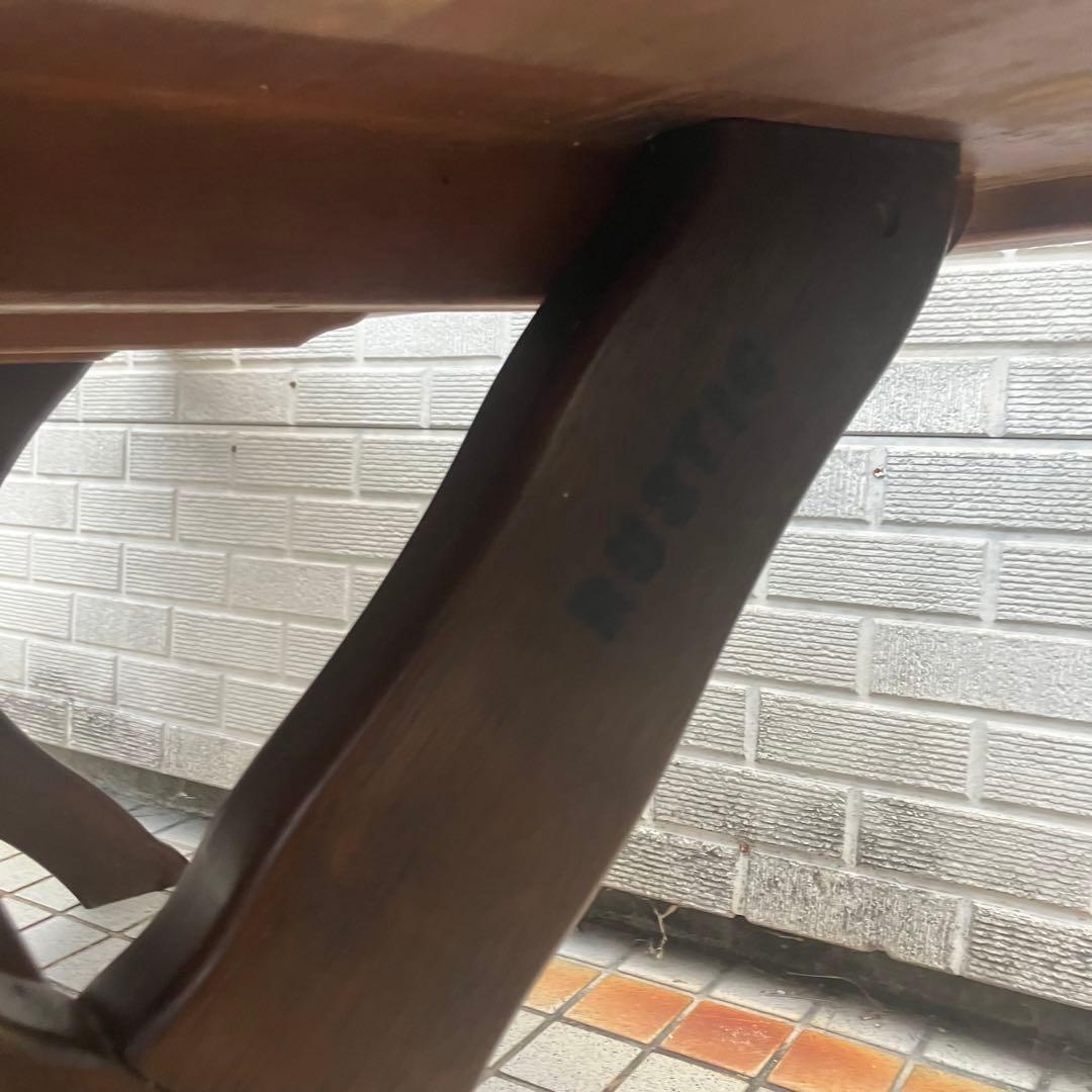 北欧レトロ カリモク ルスティック 大型 木製ダイニングテーブル ビンテージ