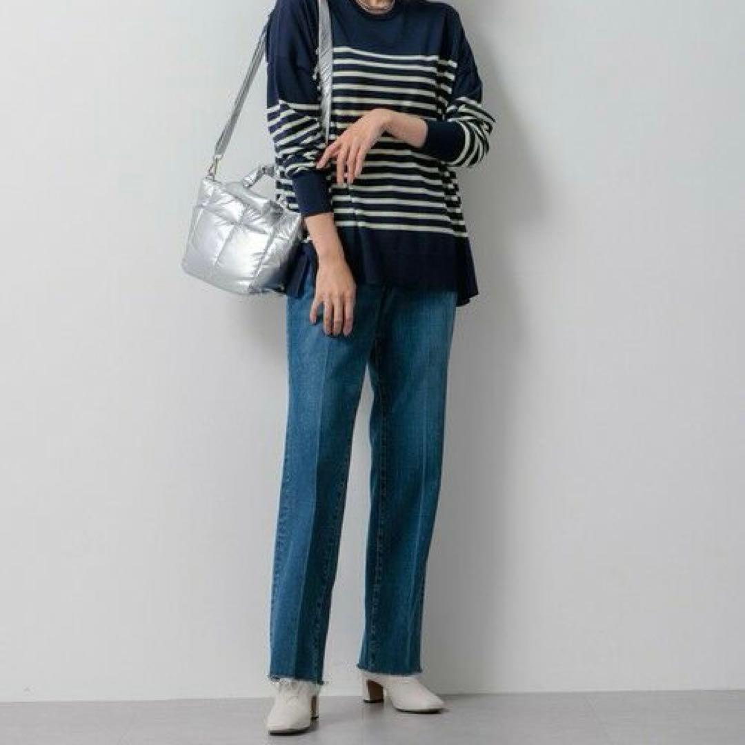 未使用タグ付き 23区 パデッド ミニ ショルダーバッグ シルバー キルトバッグ