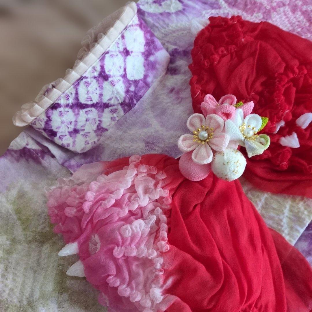 最終お値下げ♥️petittiara有松絞り浴衣、兵児帯2S新品