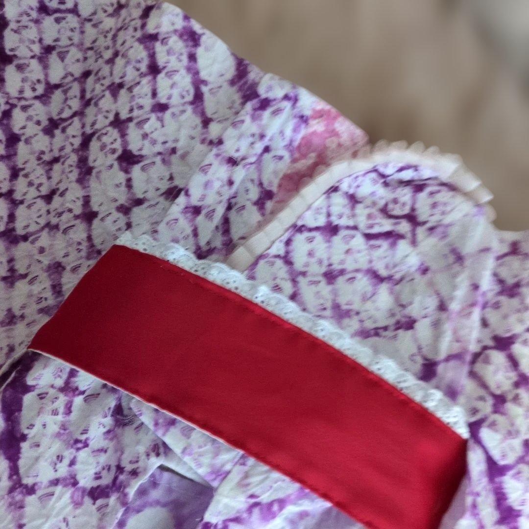 最終お値下げ♥️petittiara有松絞り浴衣、兵児帯2S新品