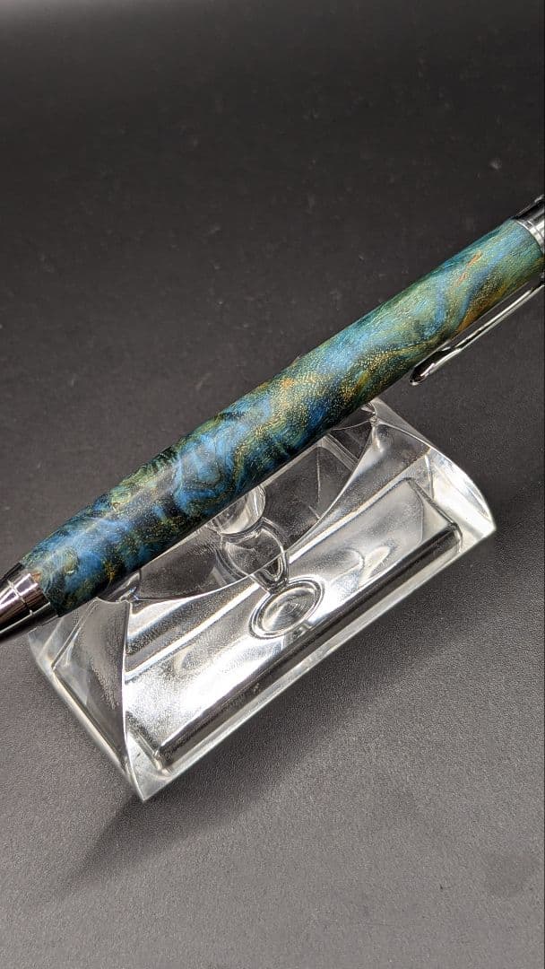 452ペン工房翌檜　スタビライズドウッドバーチバール　木軸シャーペン　ボールペン