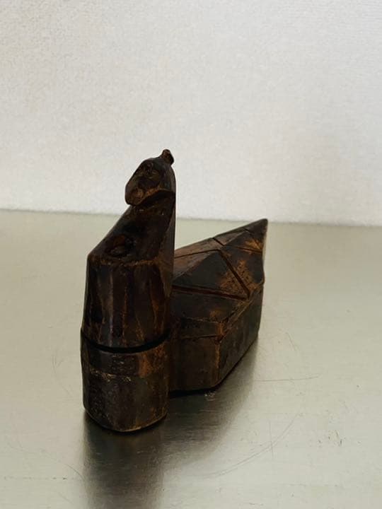 李朝　古物　木製鳥形入物　古美術　民藝　骨董　プロカント