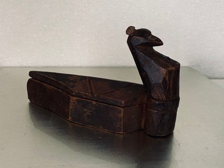 李朝　古物　木製鳥形入物　古美術　民藝　骨董　プロカント