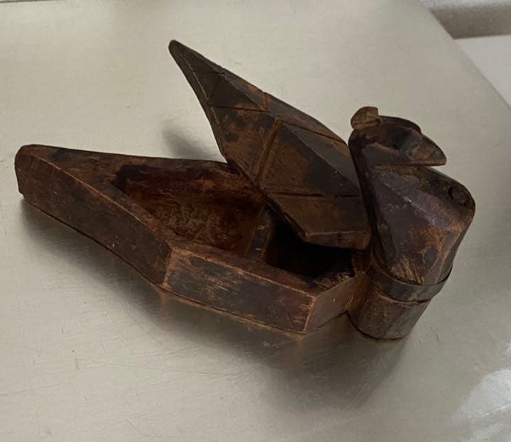 李朝　古物　木製鳥形入物　古美術　民藝　骨董　プロカント