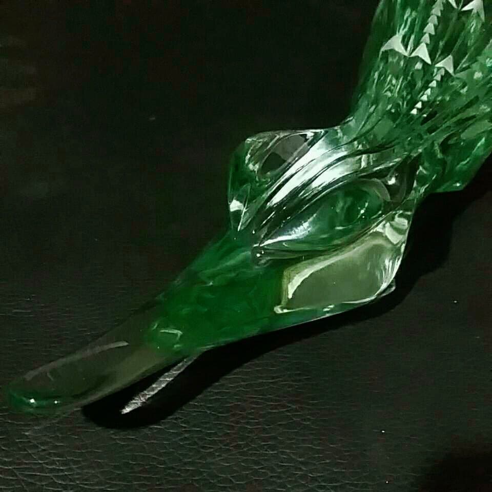 Moser モーゼル クリスタル カット クロコダイル モチーフ オブジェ