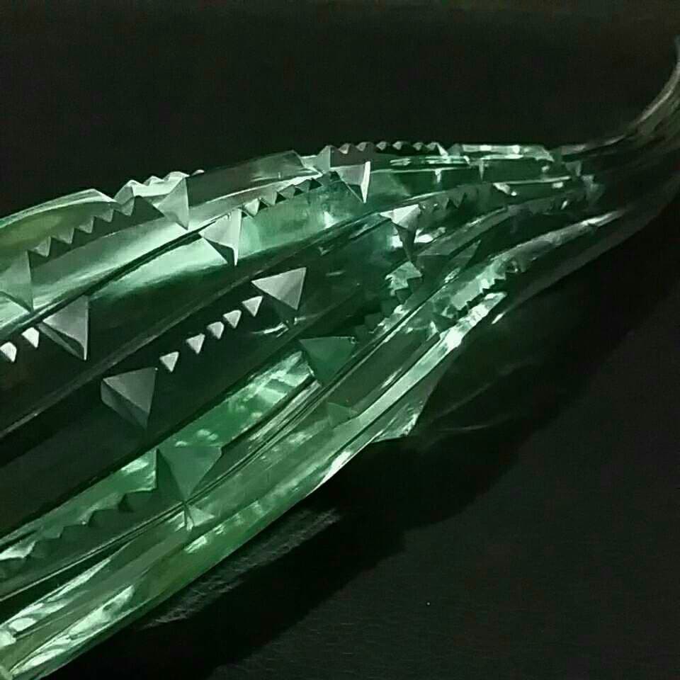 Moser モーゼル クリスタル カット クロコダイル モチーフ オブジェ