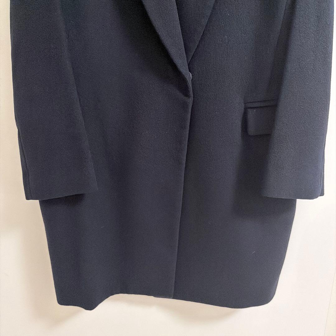 INDIVIインディヴィ　チェスターコート ブラック　カシミヤ