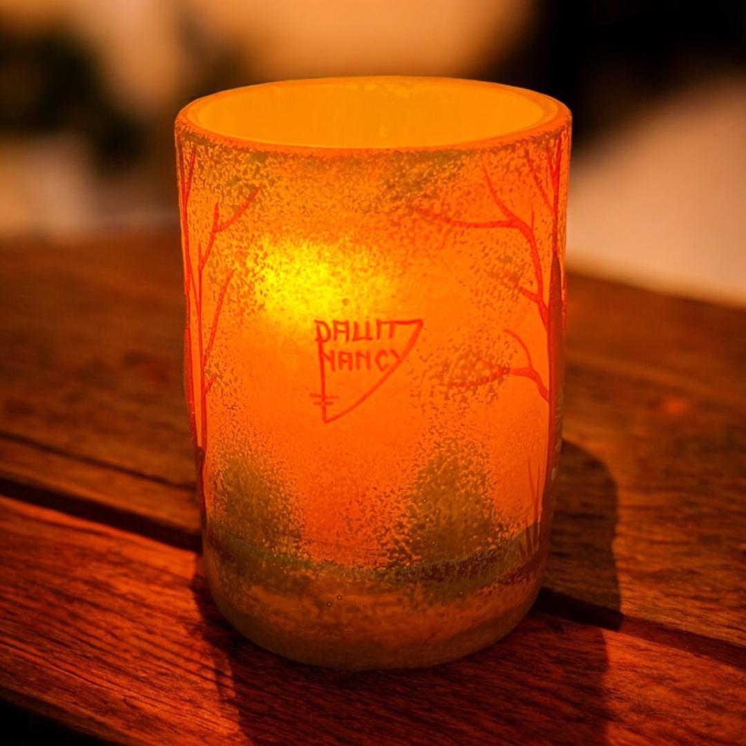 【証明書付】DaumNancyドームナンシーランプ エナメル彩　高さ10.5cm