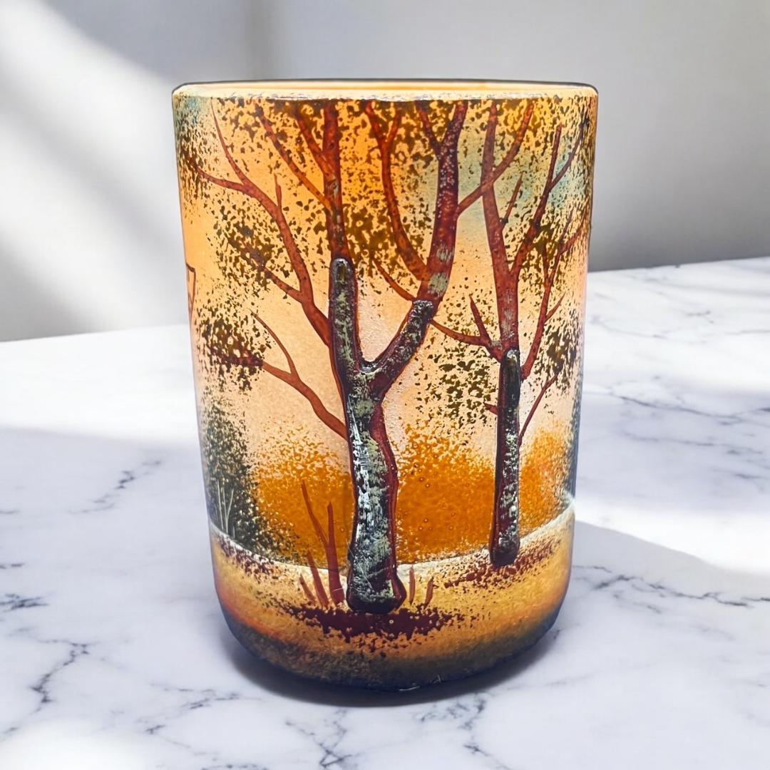 【証明書付】DaumNancyドームナンシーランプ エナメル彩　高さ10.5cm