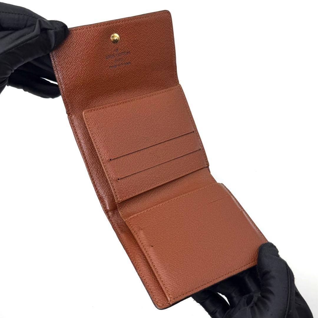 美品 ルイヴィトン モノグラム ポルトモネ ビエ カルトクレディ 財布 茶色 W