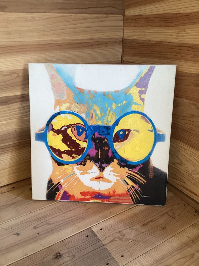 猫　ポップアート　絵画　絵　キャンパスアート
