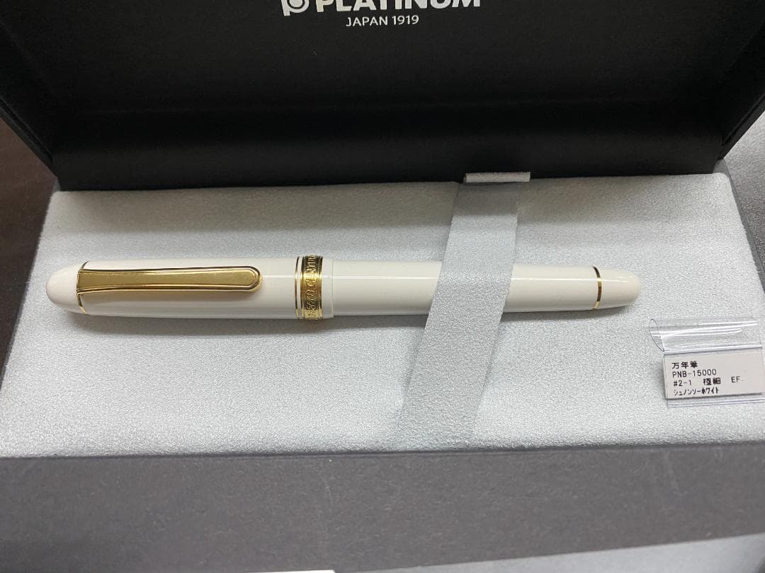 プラチナ万年筆 #3776 シュノンソーホワイト EF PNB-15000