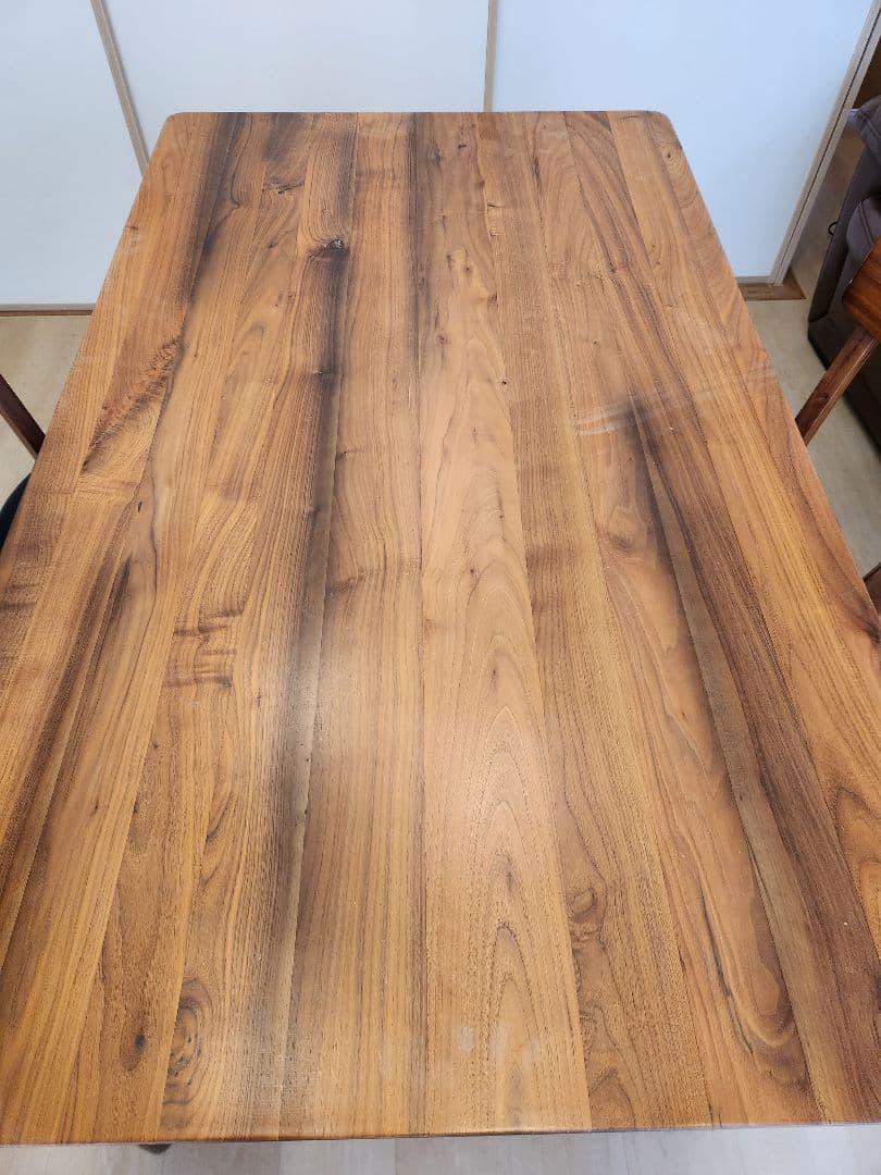 【引き取り限定　兵庫県西宮市】木製ダイニングテーブルと椅子2脚セット