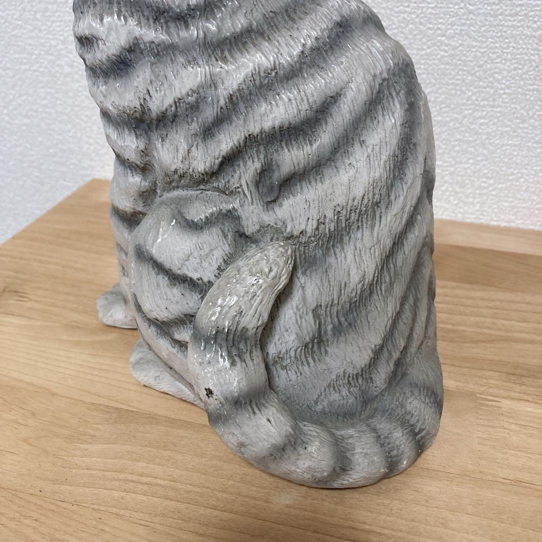 イタリア　リアル猫 ネコ　ねこ　キャット　サバトラ　置物 オーナメント オブジェ