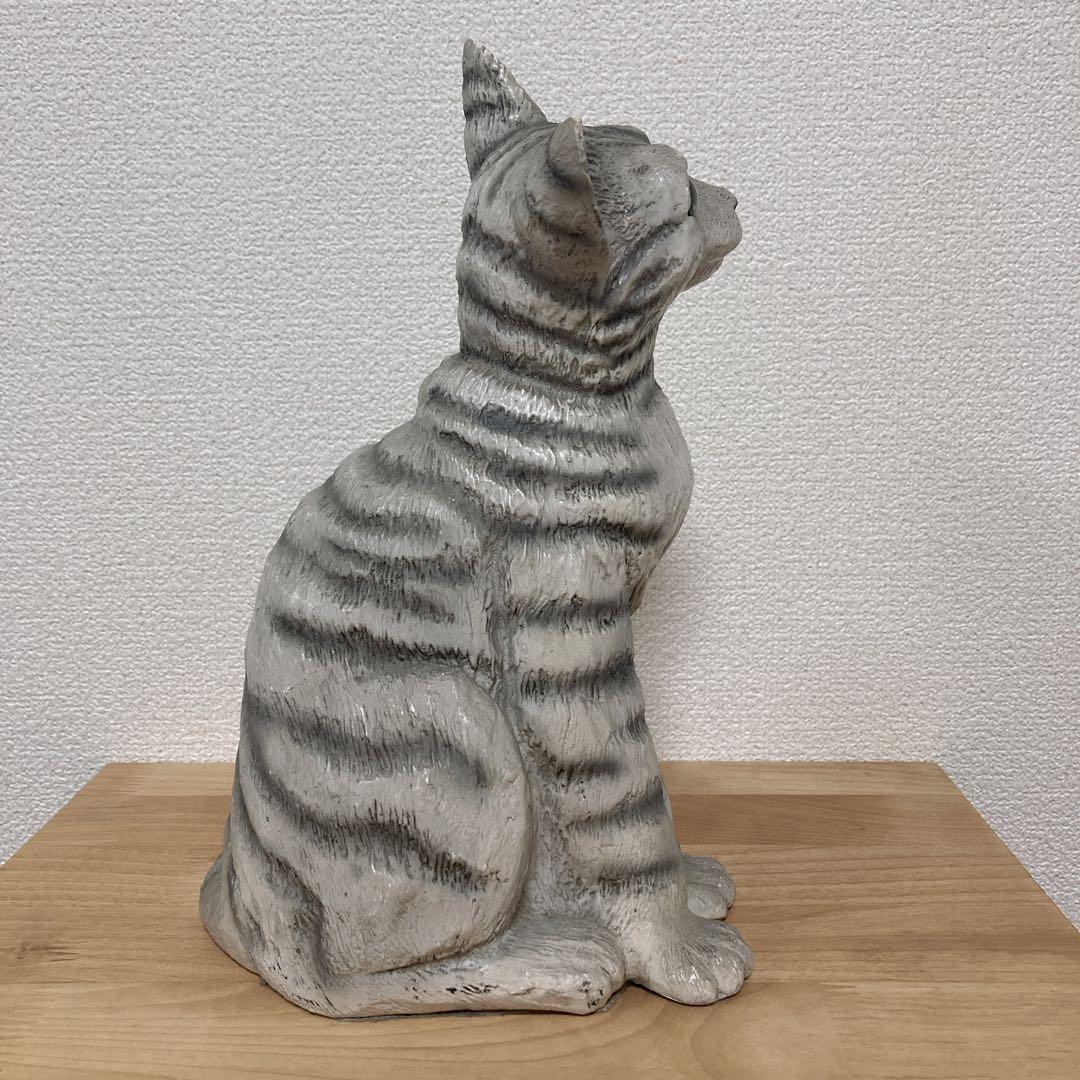 イタリア　リアル猫 ネコ　ねこ　キャット　サバトラ　置物 オーナメント オブジェ