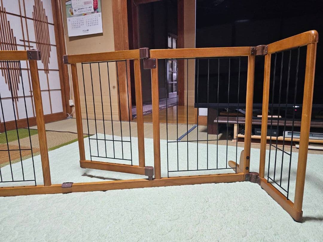 Richell リッチェル 木製置くだけドア付きゲートL