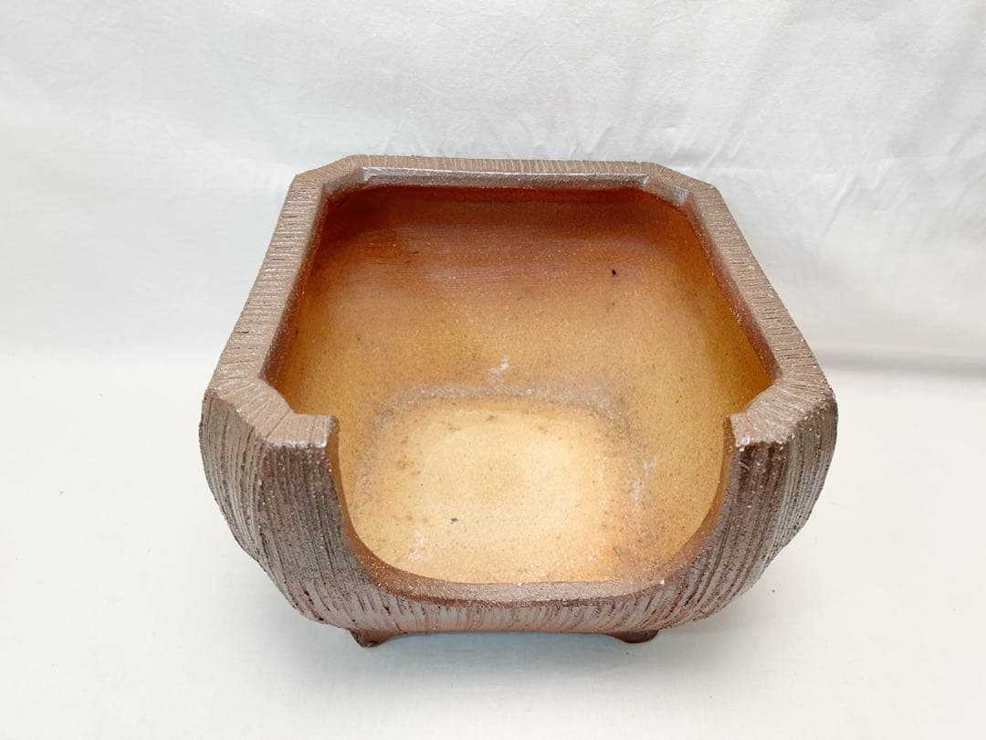 ほぼ未使用 茶道具 高橋乐斎作 四方風炉 信楽焼 火箸底取 底瓦前瓦等6点セット