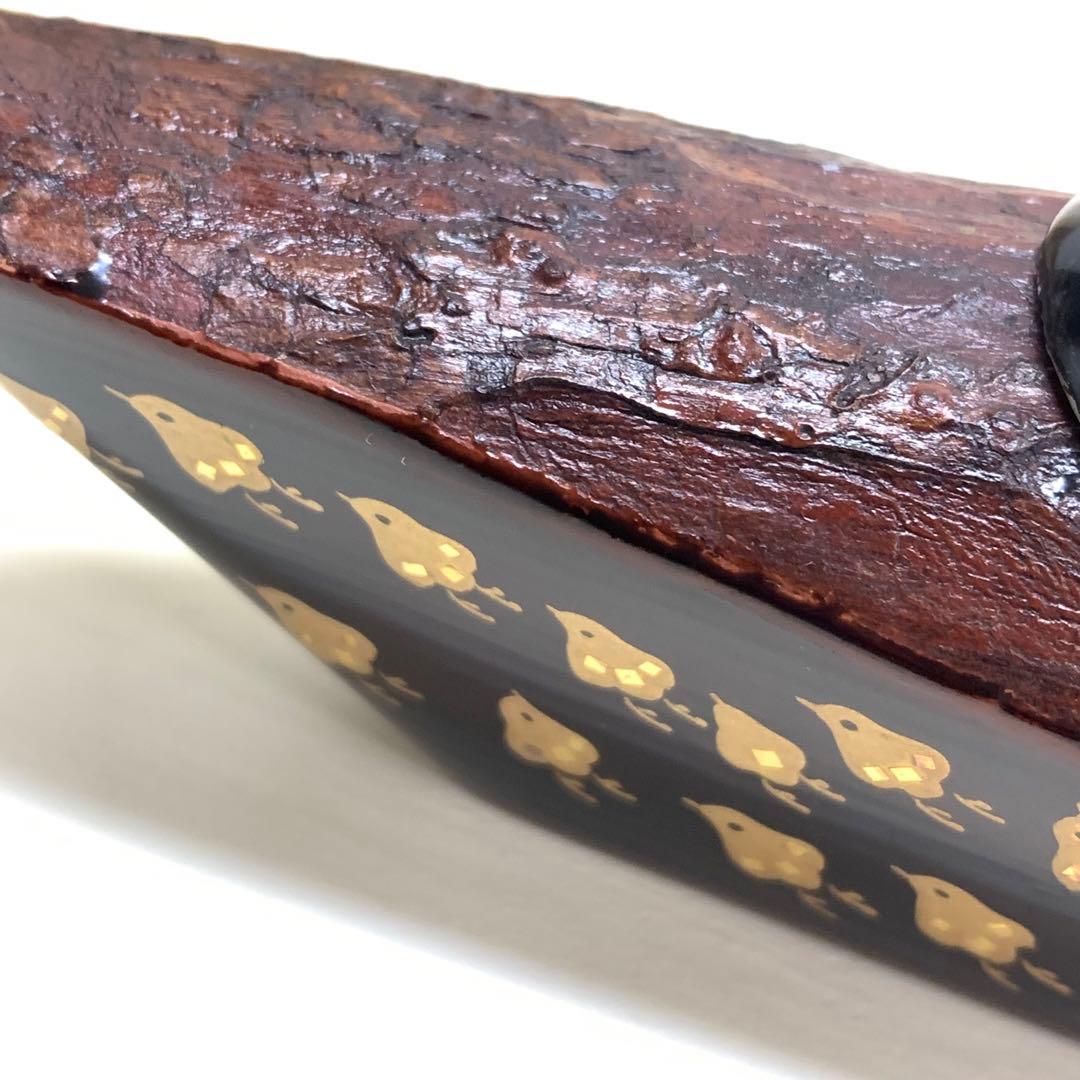 香合 前端春斉 蜑小舟 共箱 千鳥 金 工芸 茶道具 茶の湯