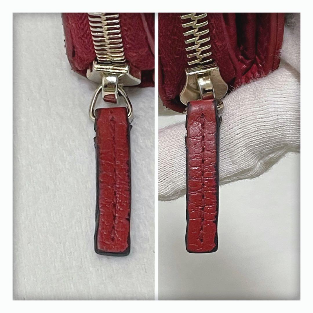 最終値下げ‼️ GUCCI グッチ キャンバス 二つ折り財布 ベージュ レッド