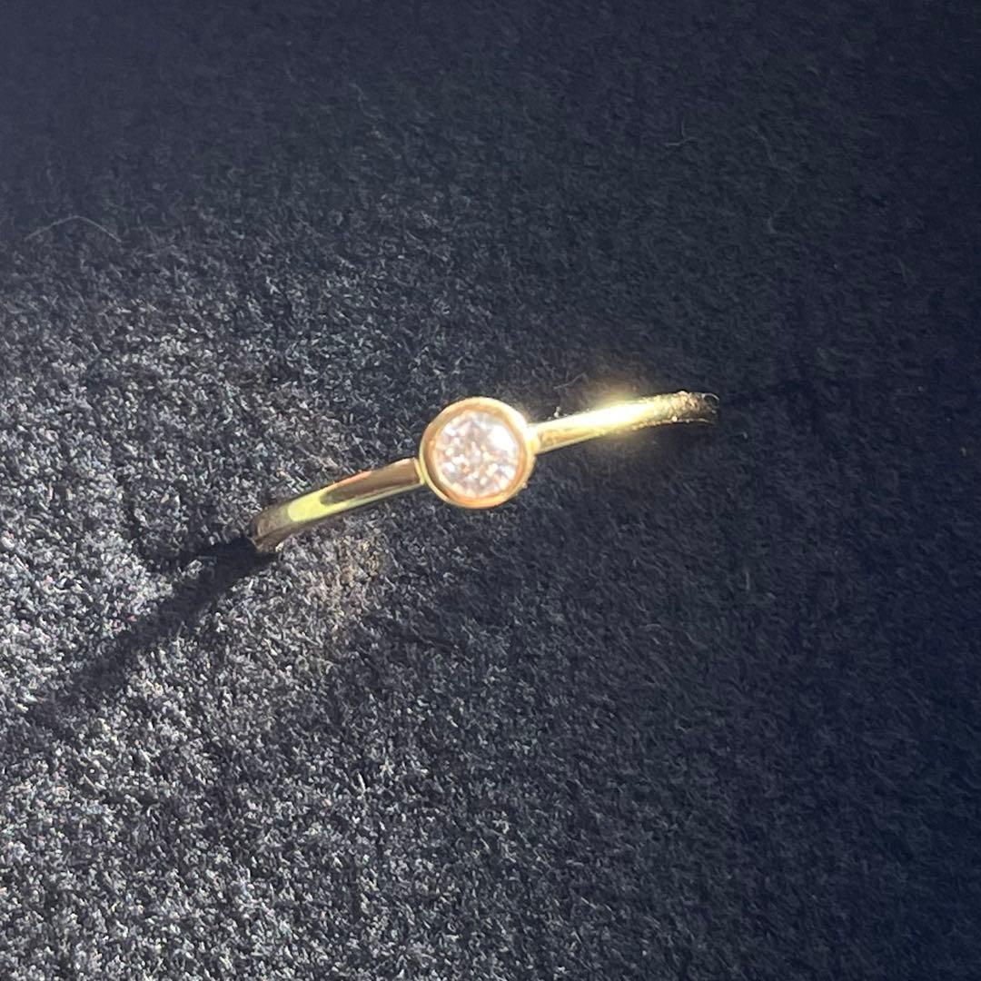 【週末価格】K18 ゴールドリング ダイヤモンド