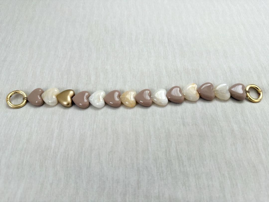 LOUVINI ストラップ PETIT CUORE BEIGE-TAUPE 新品