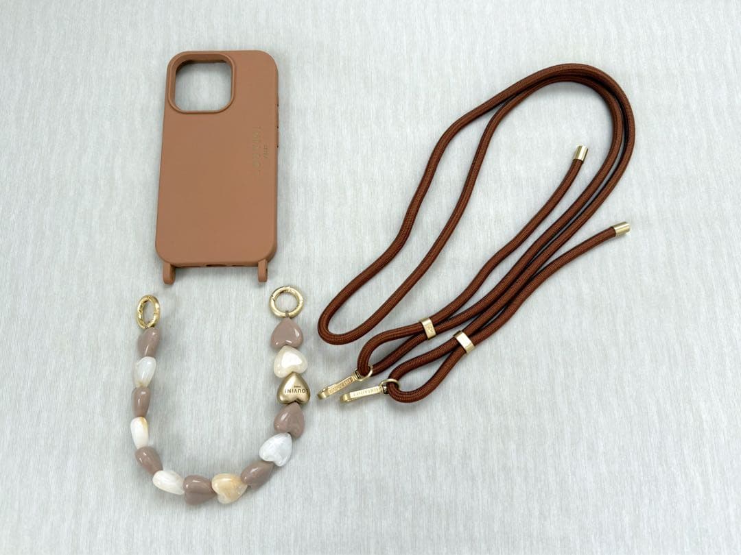 LOUVINI ストラップ PETIT CUORE BEIGE-TAUPE 新品