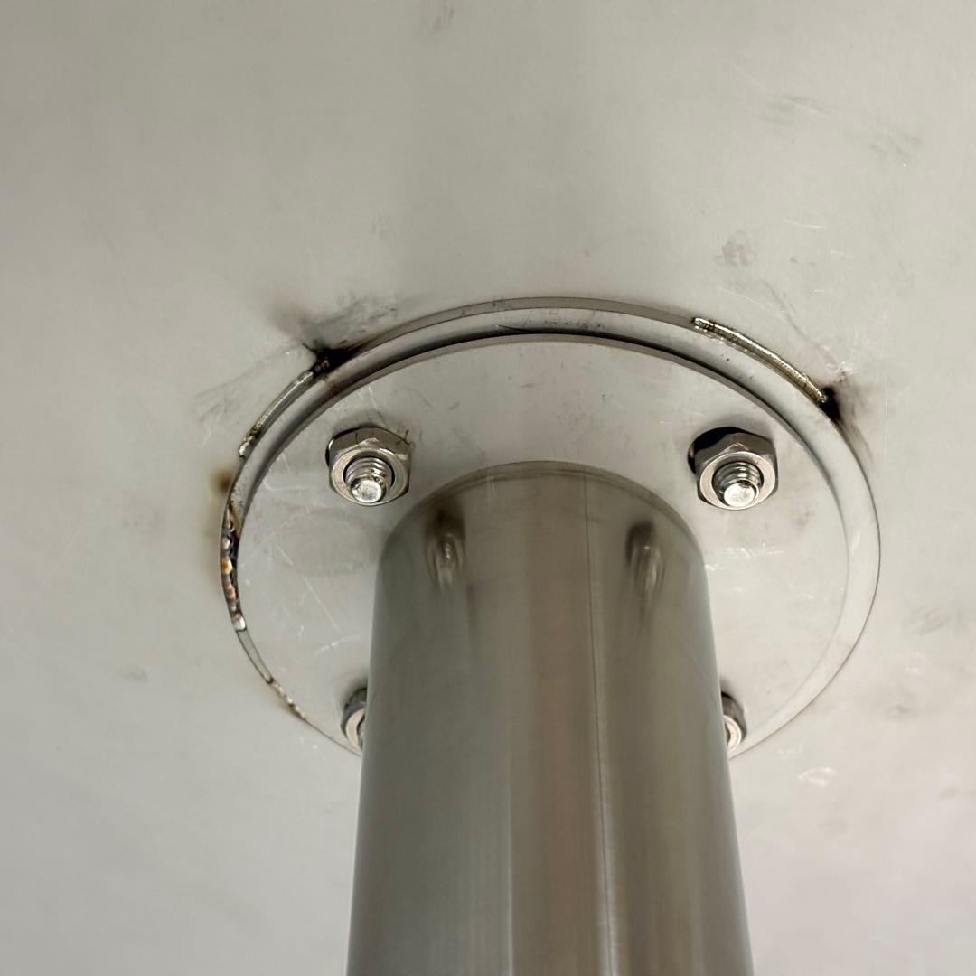 ステンレスコーヒーテーブル サイドテーブル ヘアライン仕上げ カフェ バルコニー