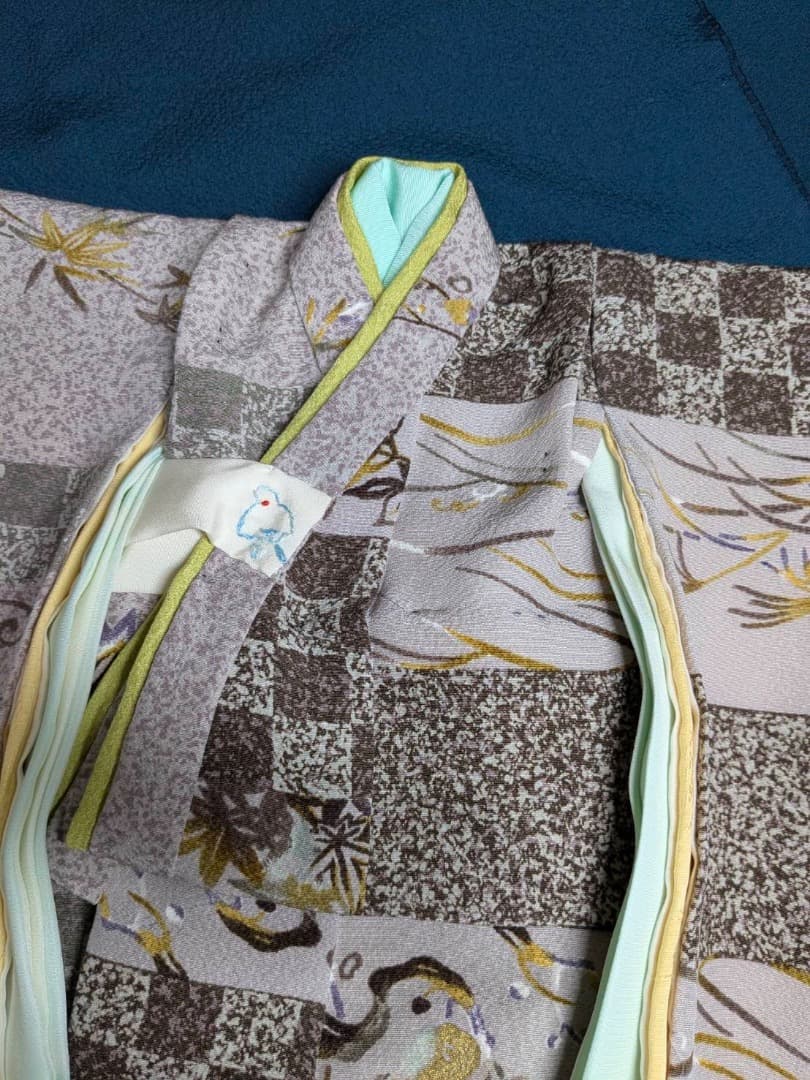 [静] 市松人形 男の子10号サイズの着物と長襦袢のセット