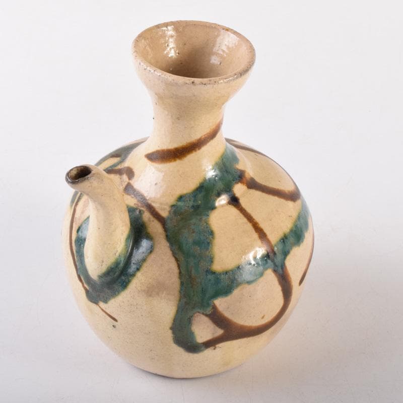 茶道具　美濃焼　加藤芳平作　色絵　水注　執壷　C　7223