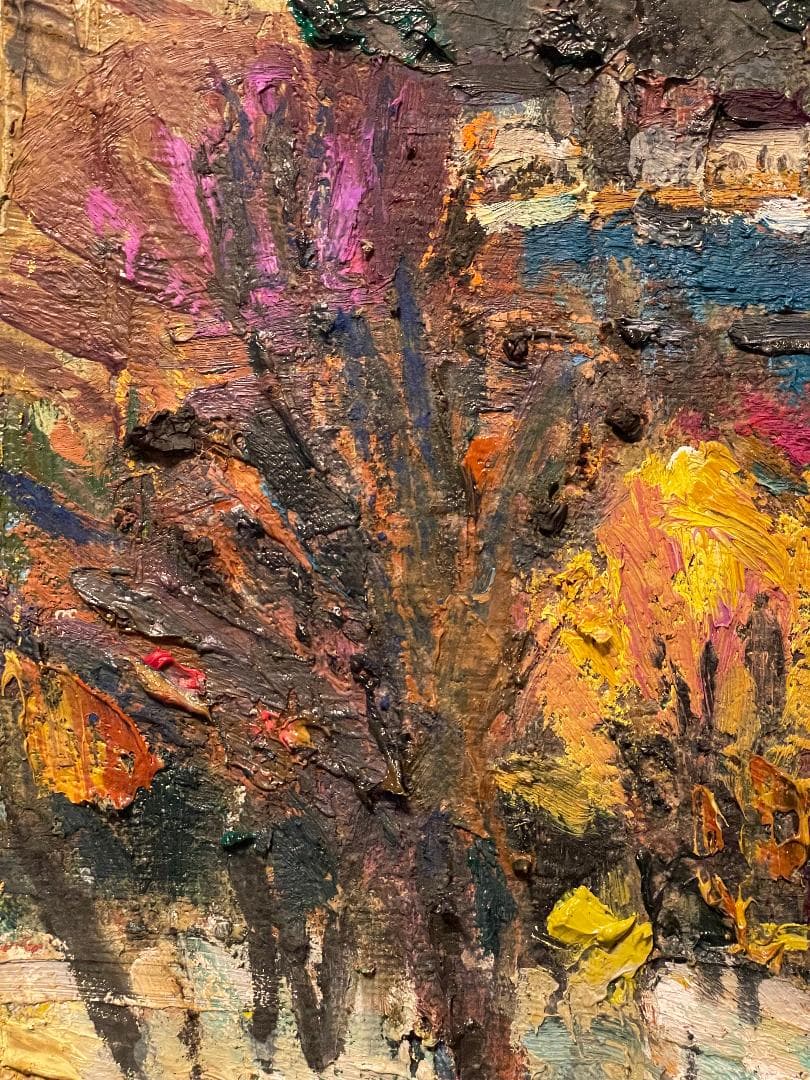 ま*も様 「真作」太佐寿一郎　風景画　油彩画　額装　サイン有り　F6号