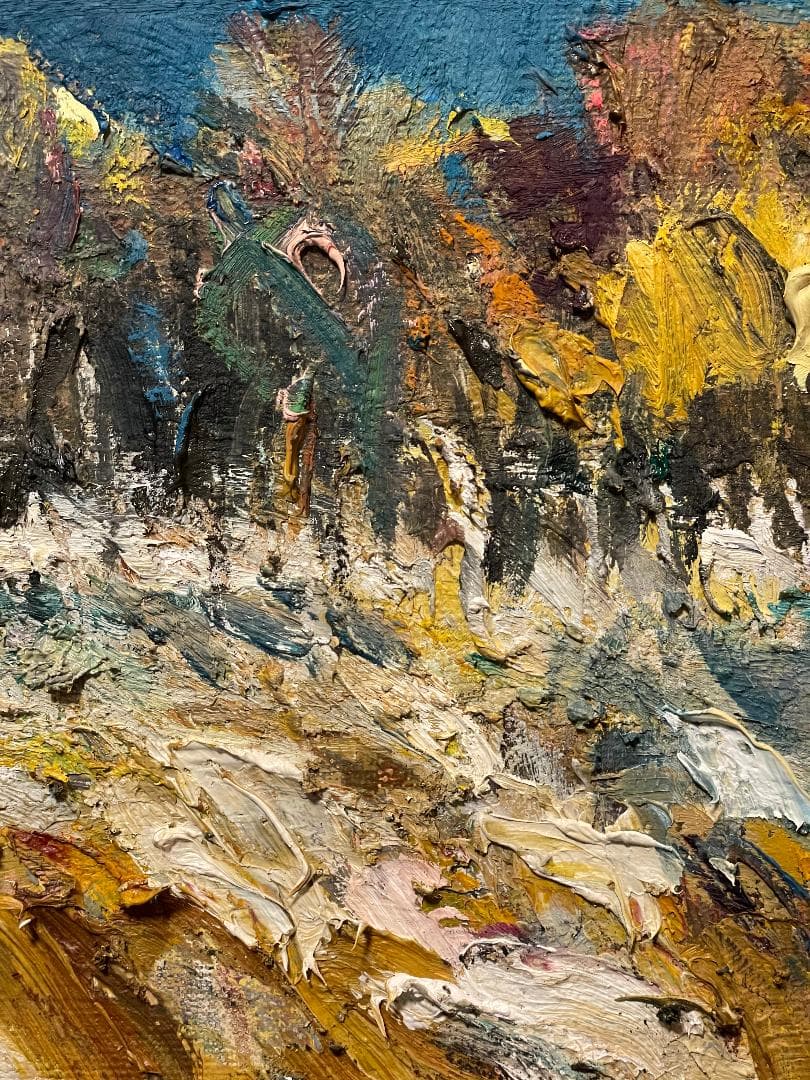 ま*も様 「真作」太佐寿一郎　風景画　油彩画　額装　サイン有り　F6号