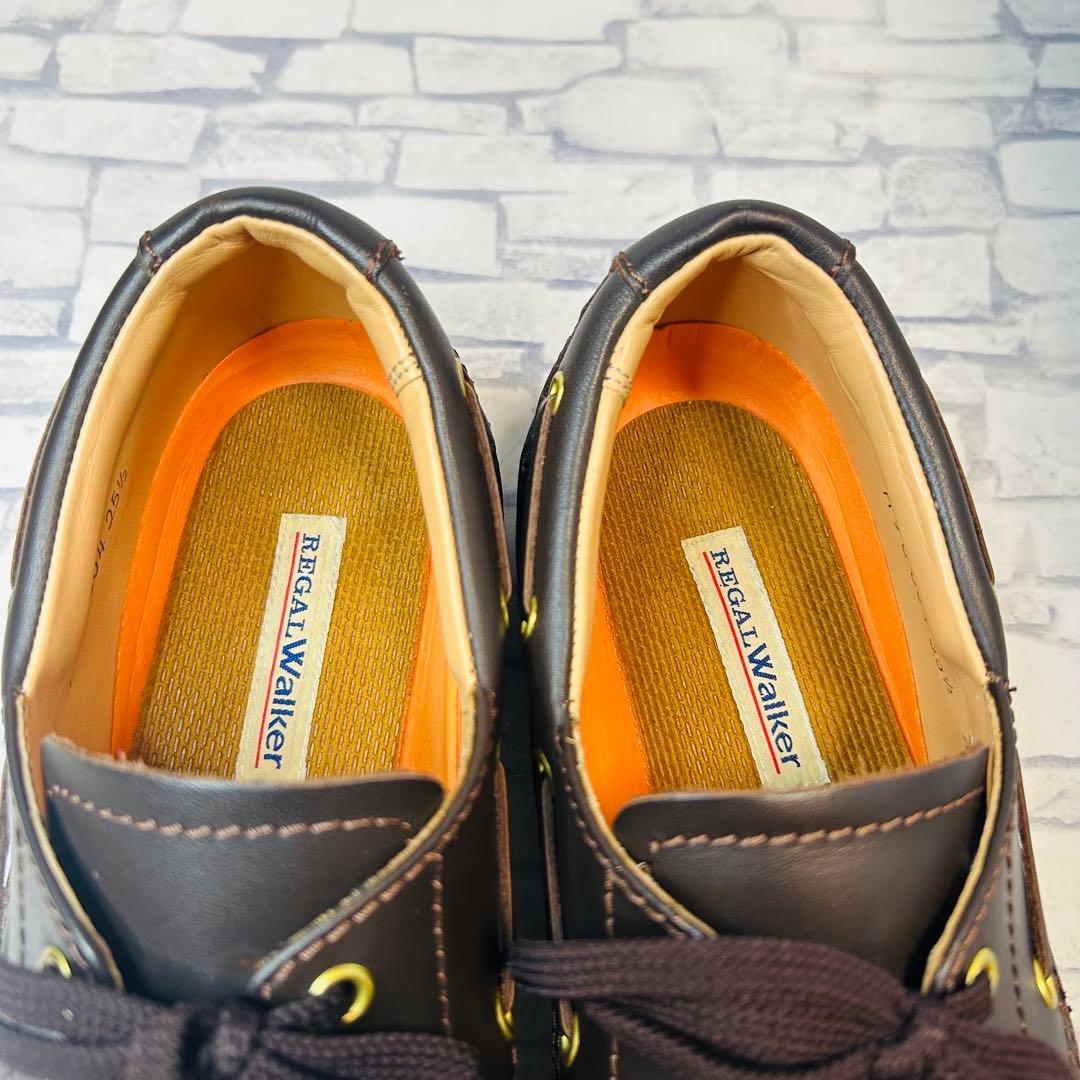 未使用級 Regal Walker 3アイレットモカ 604 ブラウン 25.5