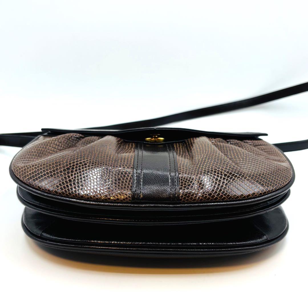 【極美品】JRA イヴサンローラン ショルダーバッグ リザード レザー 2way