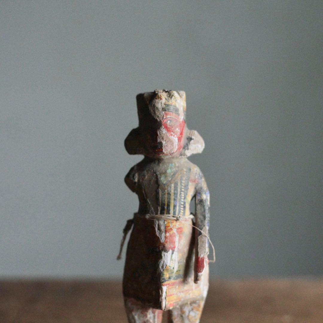 古作 木彫 サヌマーン像 インド 猿の神様 古道具 アンティーク オブジェ