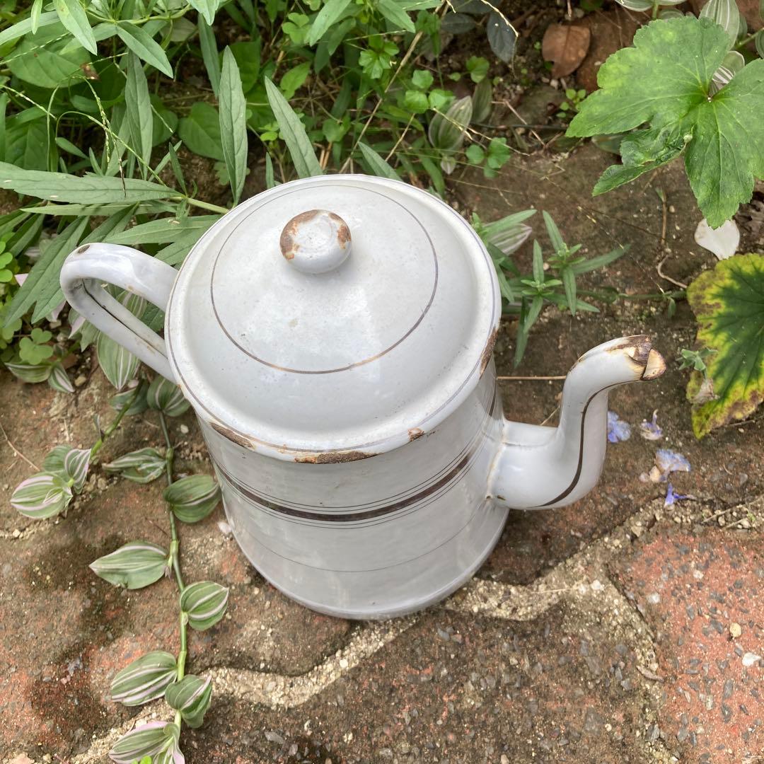 フランス　アンティーク コーヒーポット ガーデングッズ