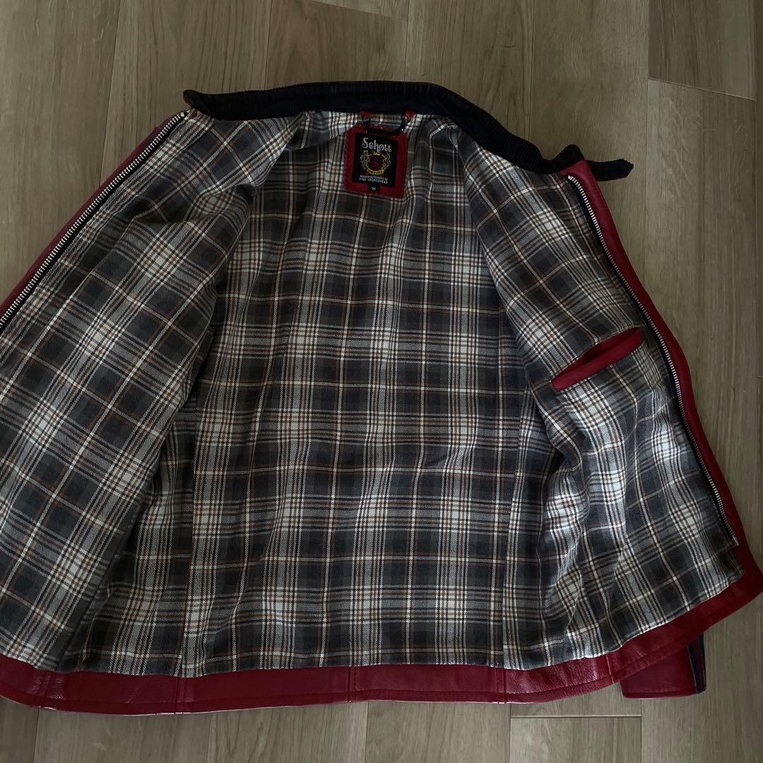 美品 Schott ショット クラシックレーサー レザーライダースジャケット M