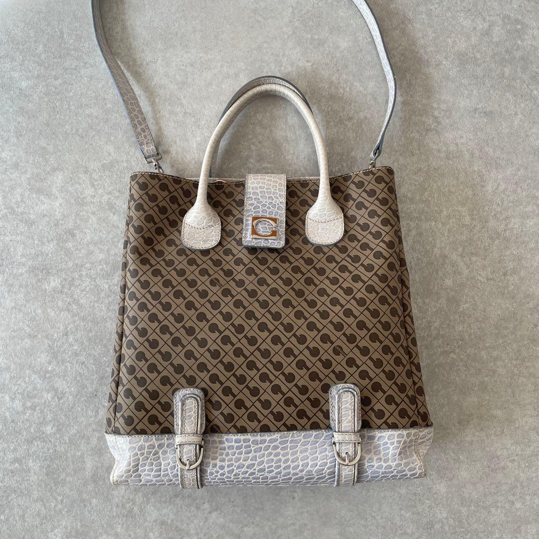 美品【希少】GHERARDINI ゲラルディーニ クロコ レザー トートバッグ