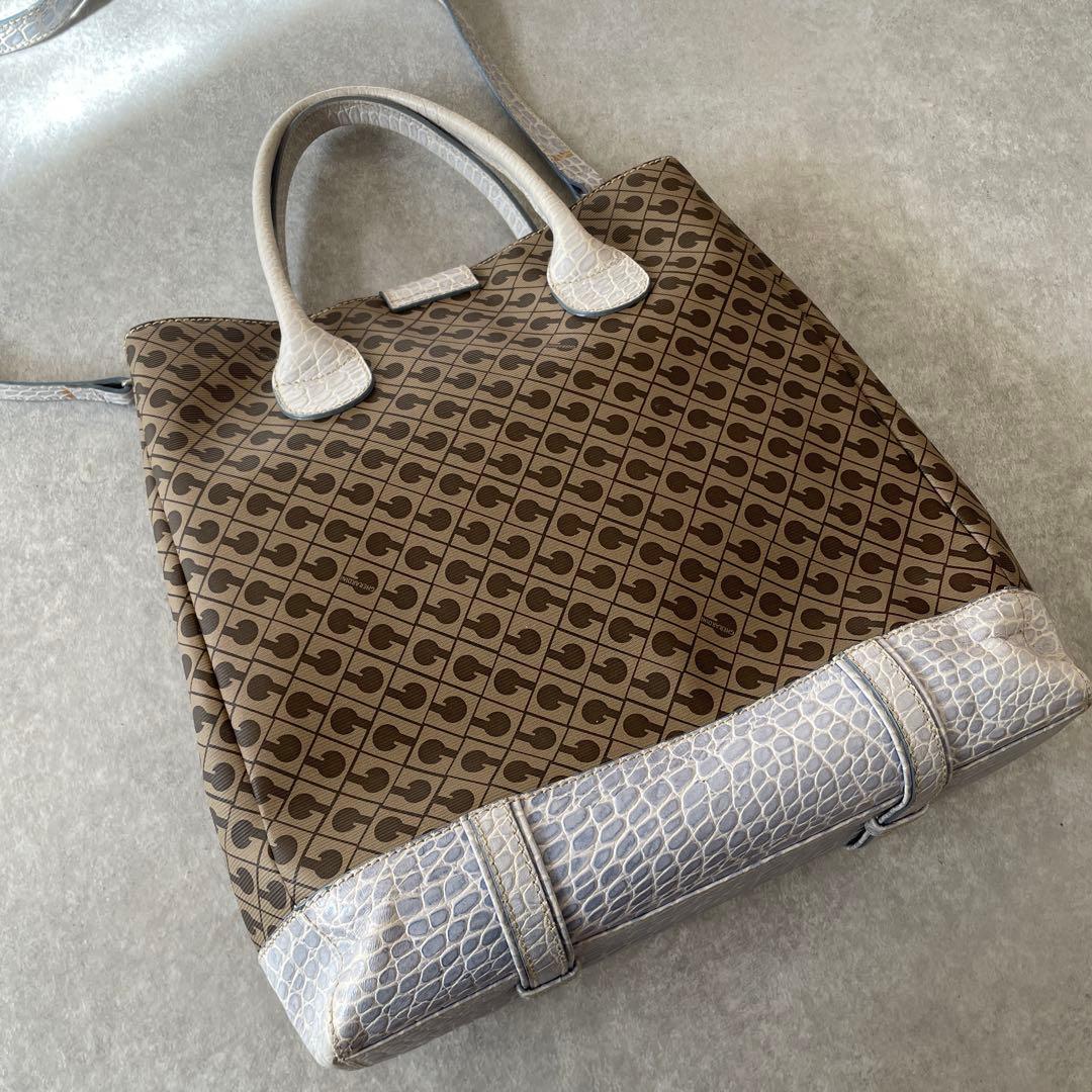 美品【希少】GHERARDINI ゲラルディーニ クロコ レザー トートバッグ