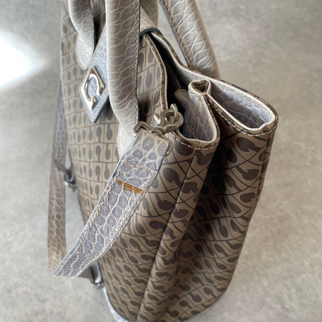 美品【希少】GHERARDINI ゲラルディーニ クロコ レザー トートバッグ