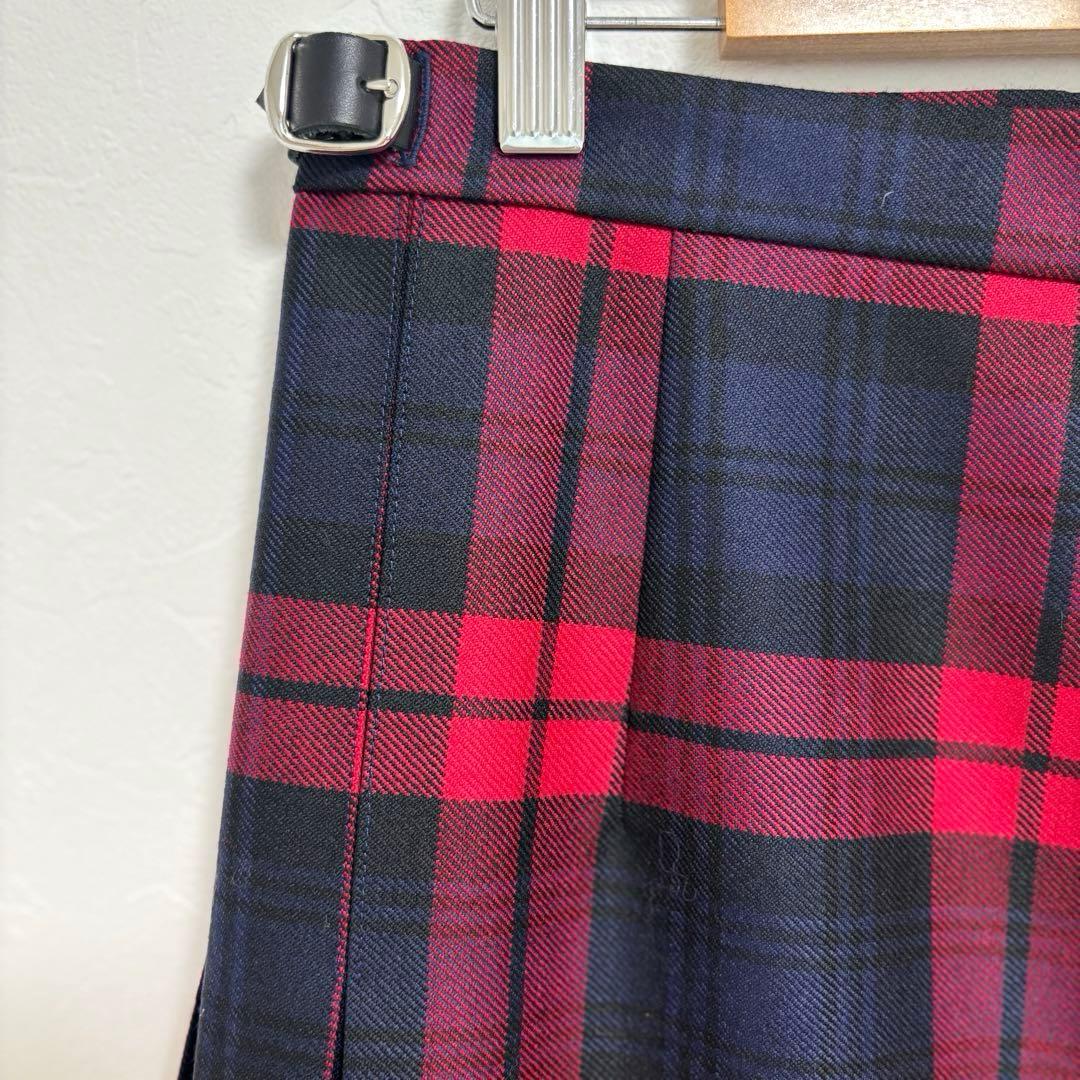 【タグ付未使用】オニールオブダブリン 大きいサイズ キルトスカート ラップ 牛革