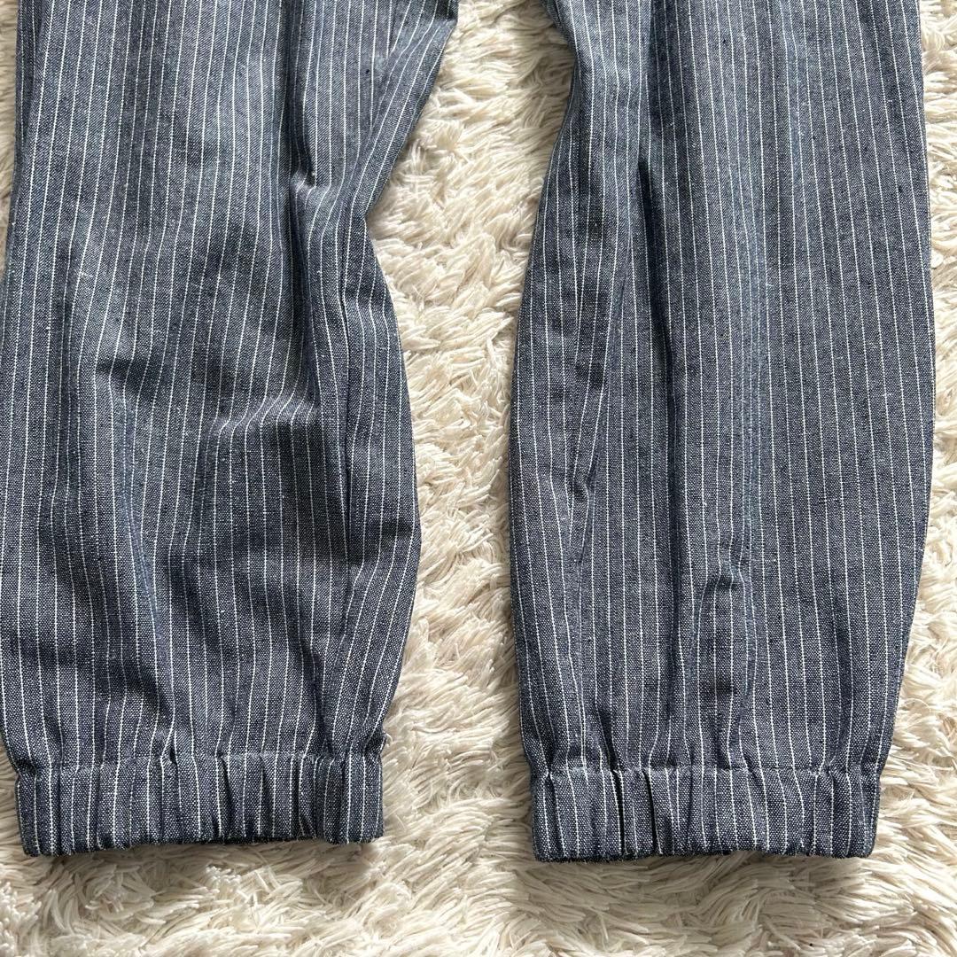 未使用　センソユニコ　サルエルパンツ　異素材　切り替え　リネン　大きいサイズ