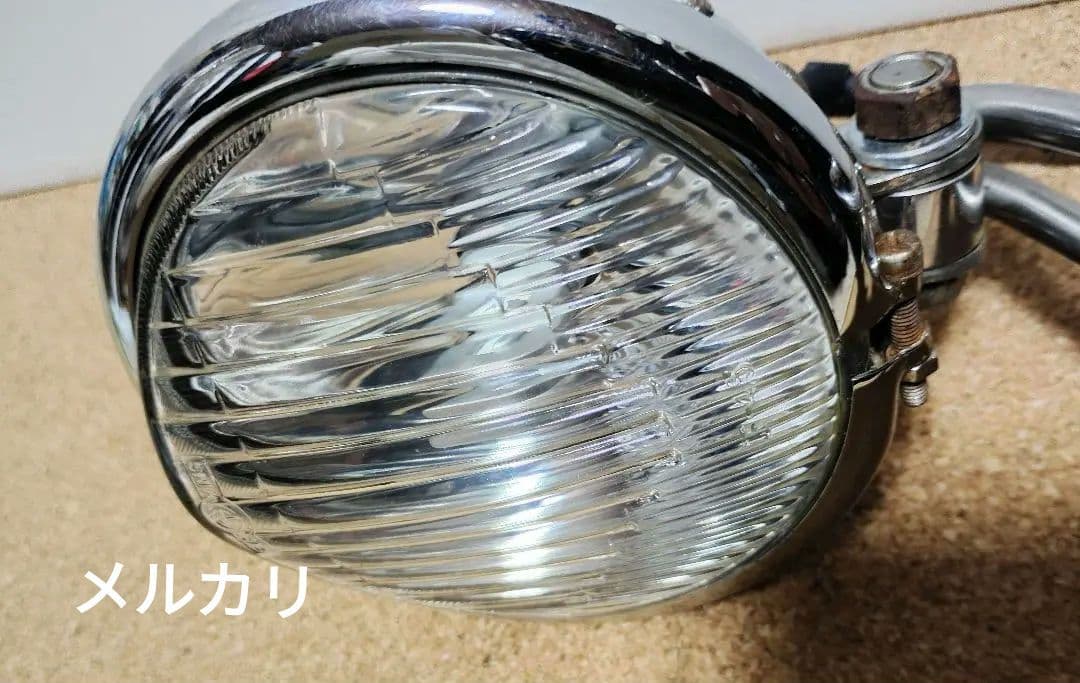 当時物、ビンテージ尖りガラスレンズヘッドライトになります☆激レア尖りガラスレンズ
