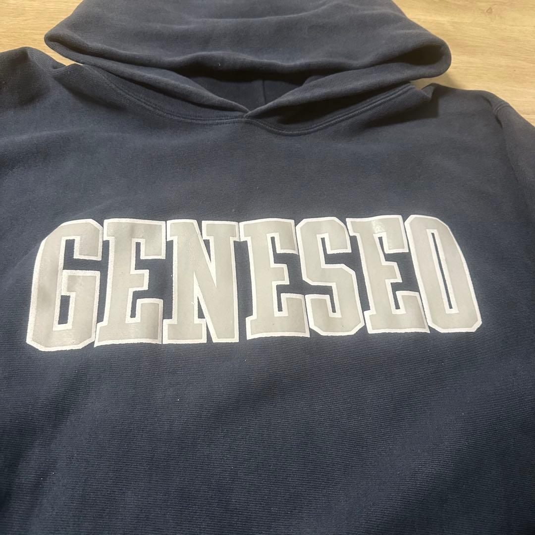 90s チャンピオン　リバースウィーブパーカー　USA製　ネイビー　カレッジ