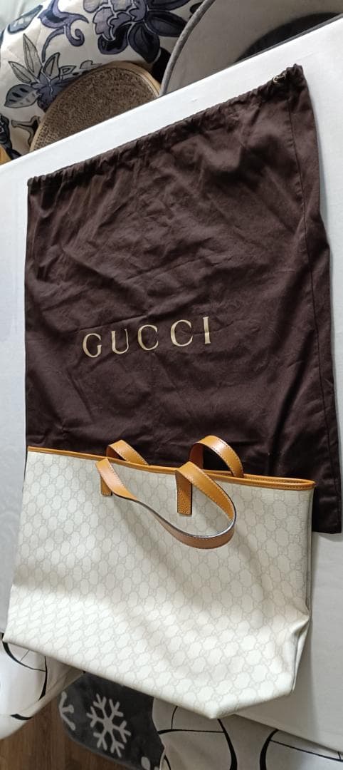 【ほぼ未使用品正規品】グッチ トートバッグ GGスプリーム キャンバス×レザー