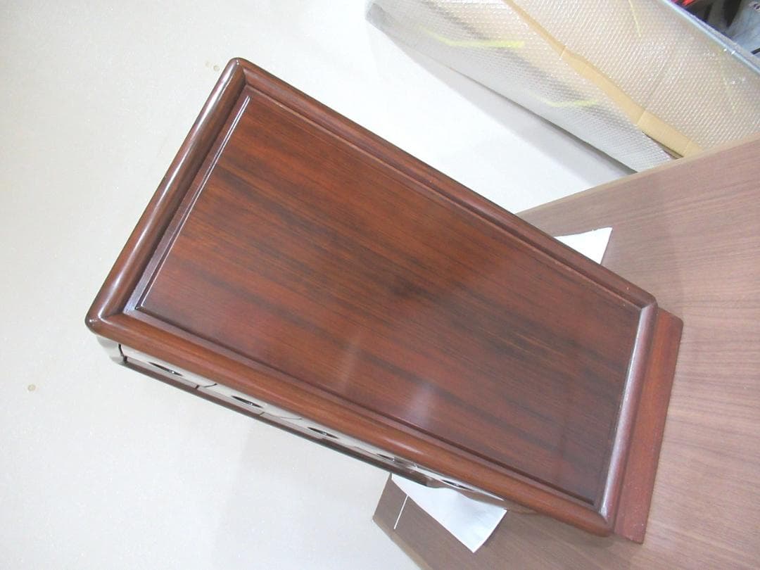 螺鈿家具 　螺鈿細工　 唐木 　花梨 　葡萄柄 　５段　引き出し小箪笥　収納棚