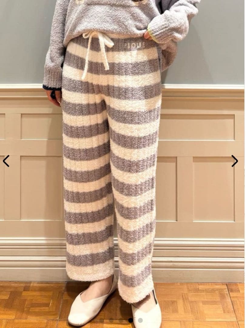 ジェラートピケ♡ベビモコダックスフンドジャガードプルオーバー&ボーダーパンツ