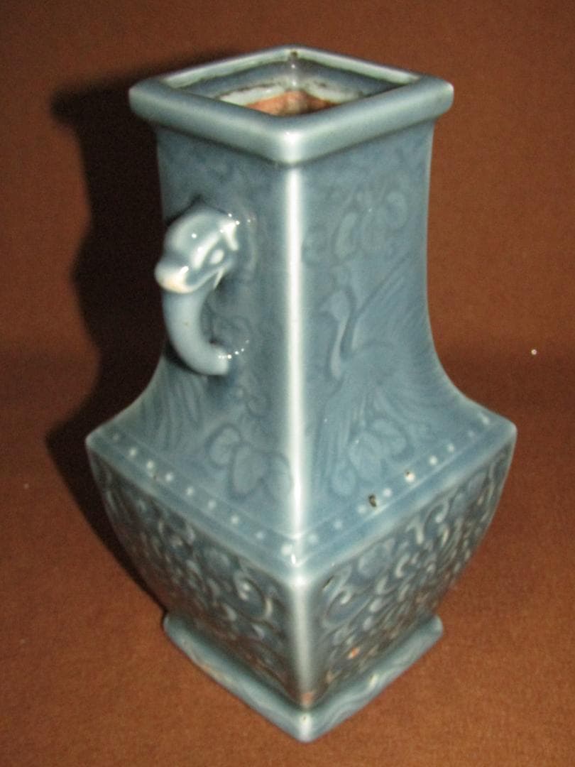 ヨ*ん様 【青磁花瓶　２４ｃｍ　桂又三郎書付有　天龍寺青磁・宋時代末期？】参考品