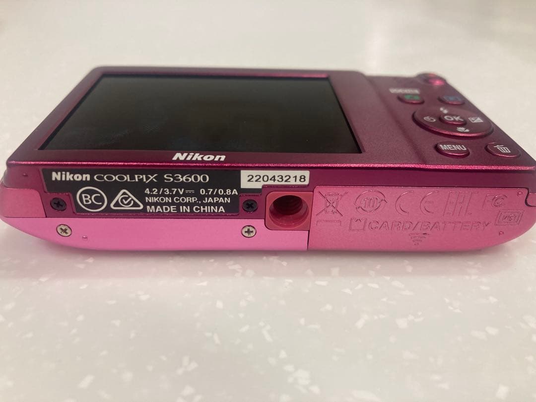 【美品】Nikon COOLPIX S3600 ピンク コンパクトデジタルカメラ