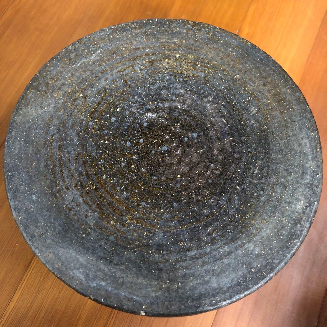 土地の風合いと紫茶色のグラデーション 花台 テラスチェア テーブル 日本伝統工芸