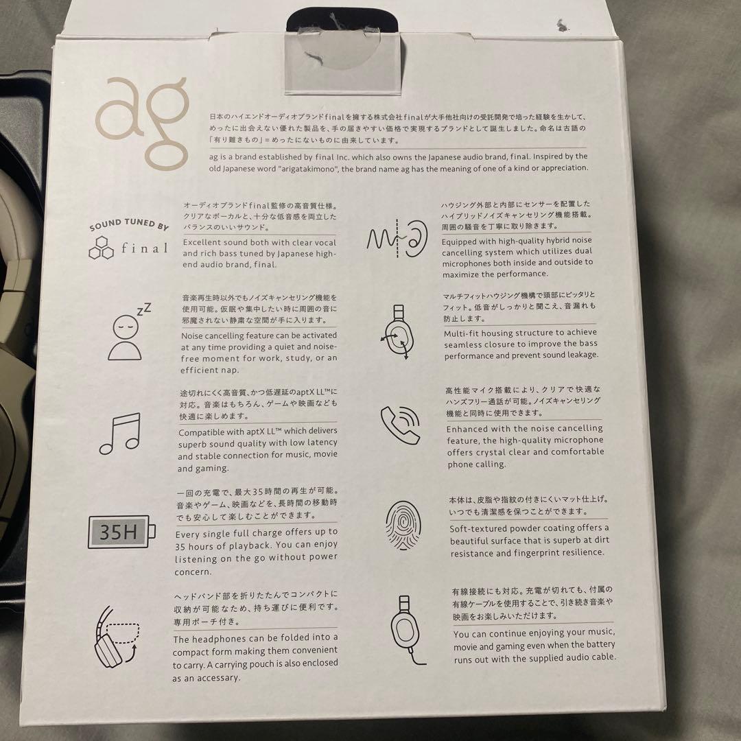 ag WHP01K ワイヤレスヘッドホン